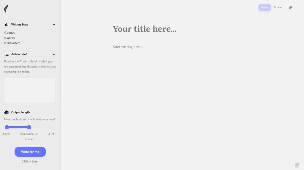User-interface-of-ShortlyAI واجهة المستخدم للـ AI