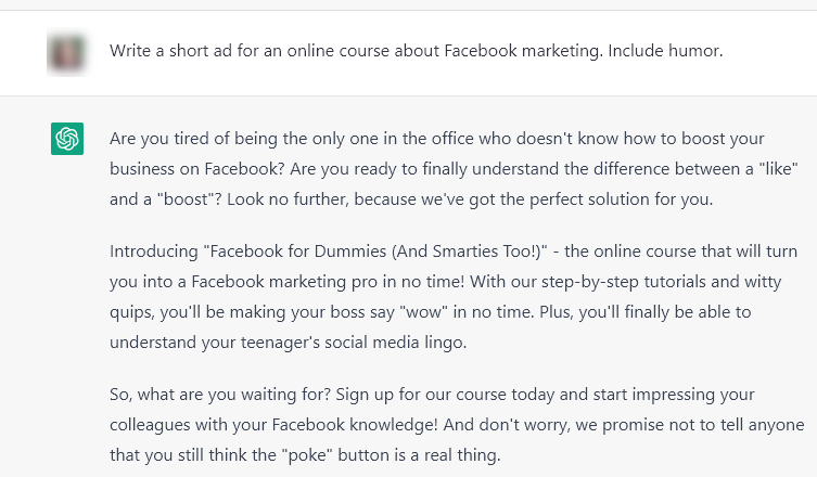 مثال على نسخة إعلان مكتوبة بالذكاء الاصطناعي مثال على نسخة إعلان مكتوبة بالذكاء الاصطناعي