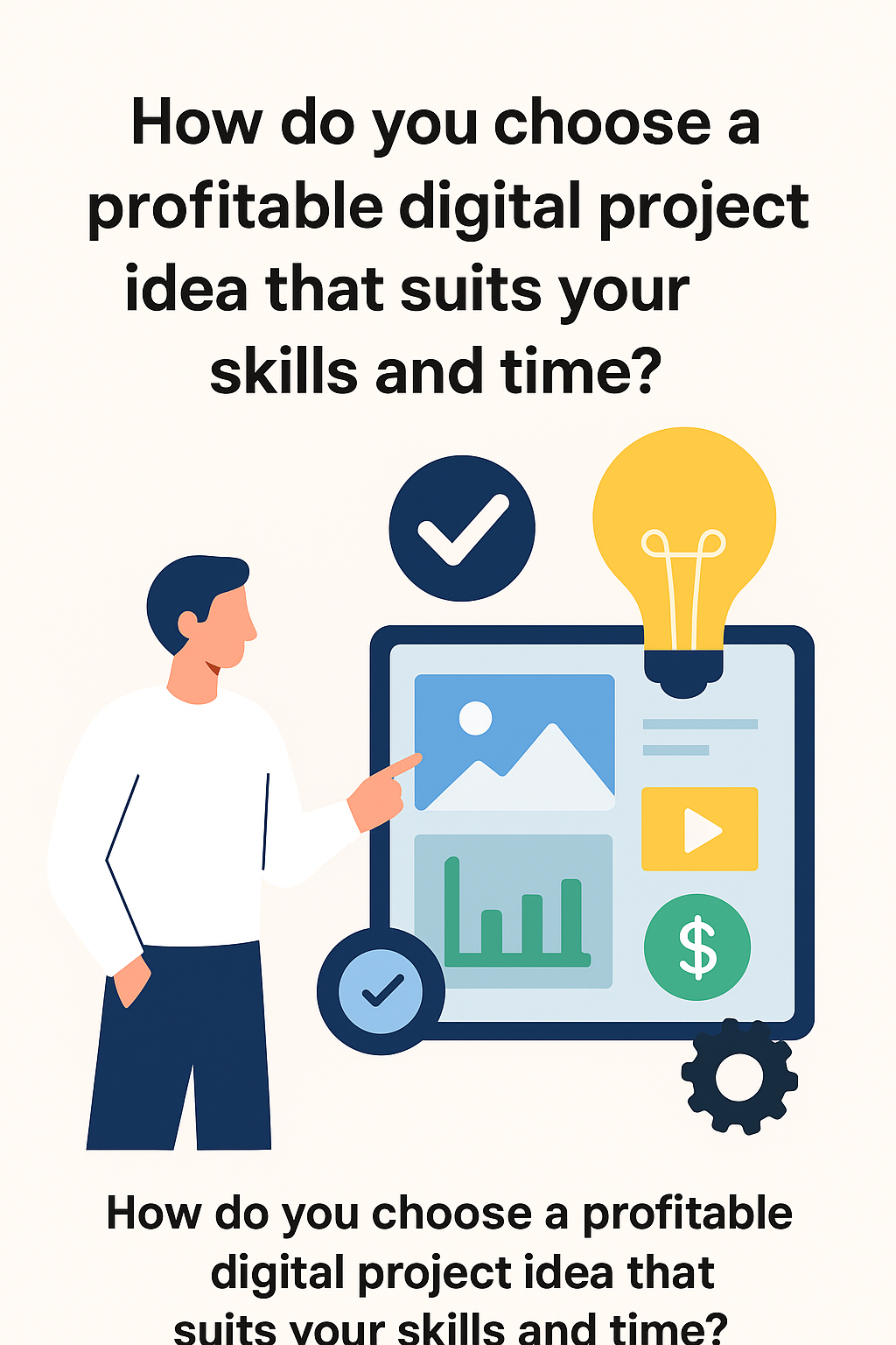 How do you choose a profitable digital project idea that suits your skills and time?
