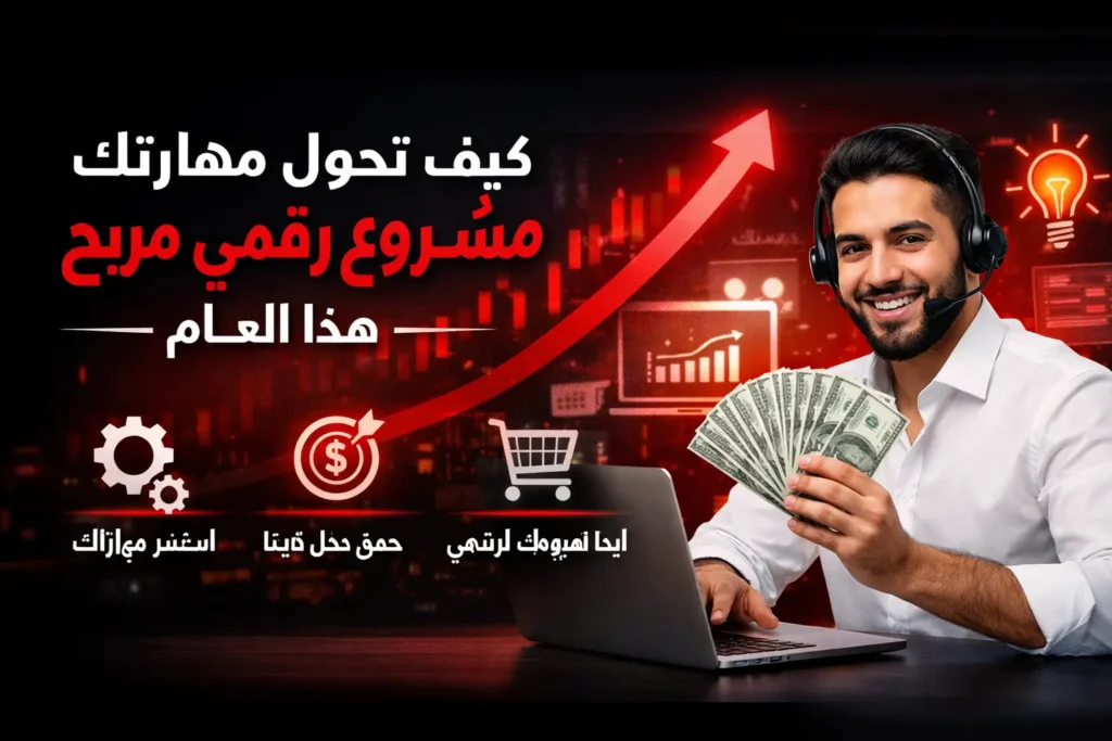 كيف تحول مهارتك إلى مشروع رقمي مربح هذا العام