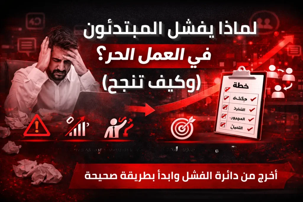 لماذا يفشل المبتدئون في العمل الحر؟ (وكيف تنجح)